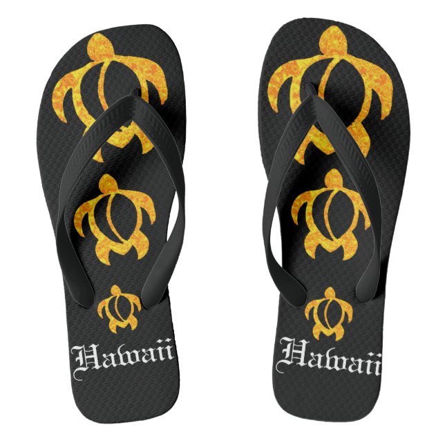 LineA Golden Lava Honu Hawaii Thongs (Footbed)