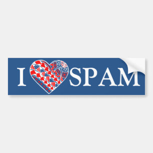 LineA I Heart SPAM (Polynesian) Bumper Sticker
