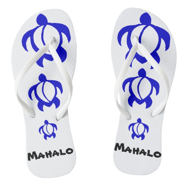 LineA Mahalo Blue Honu Thongs (Footbed)