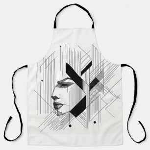 Linear Abstract Portrait Apron