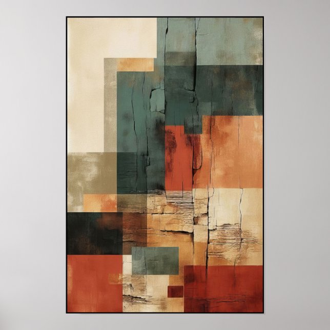 Linear Balance and Form Abstract Poster (Front)