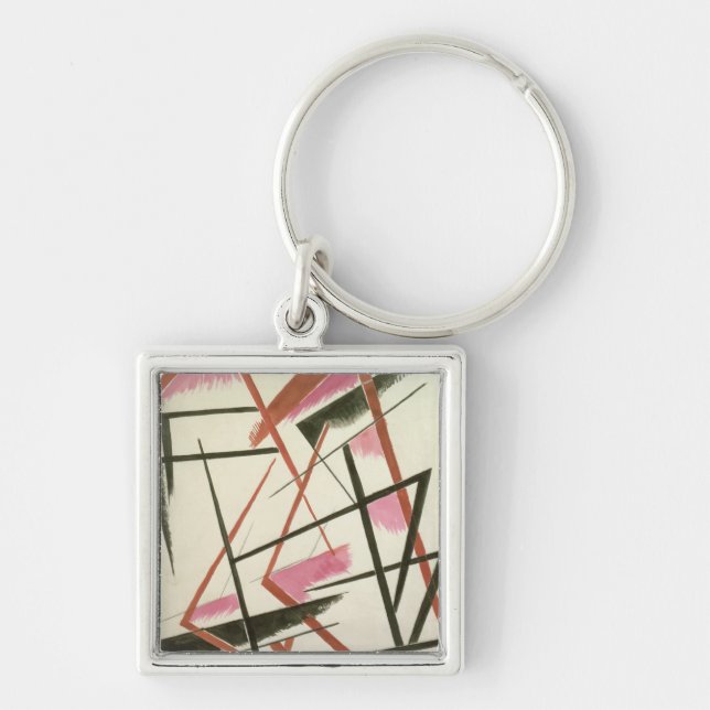 Linear Construction, c.1921 (gouache on paper) Key Ring (Front)