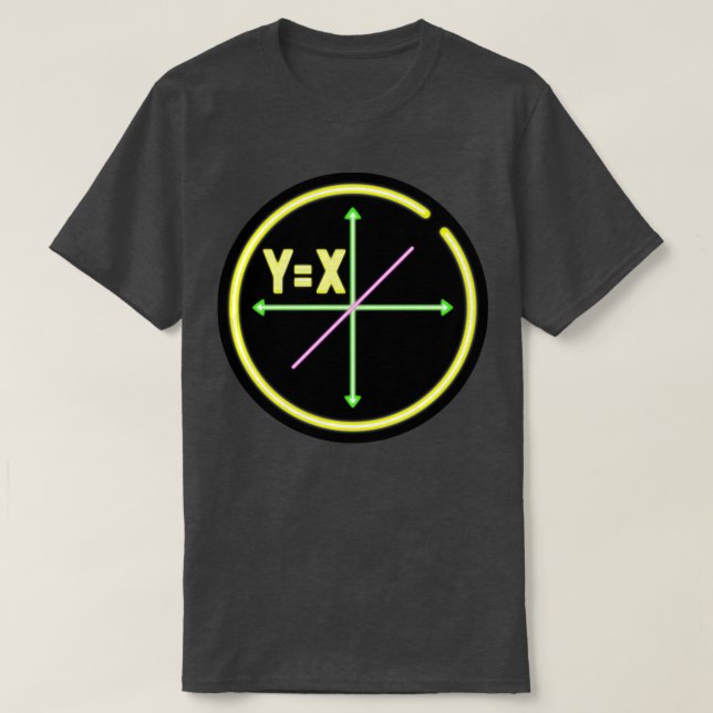 Linear Equation XY Algebra Math T-Shirt (Design Front)