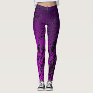 Linear Explosion Purple - Leggings