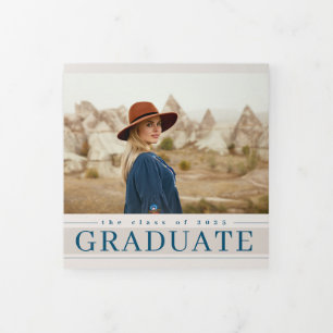 Linear Graduate Multi Photo Tri-Fold Announcement