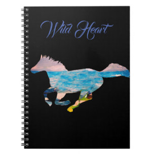 Linear horse drawing notebook