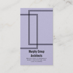 Linear Lines Business Card, Lilac Card