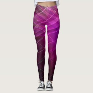 Linear Pattern Purple - Leggings