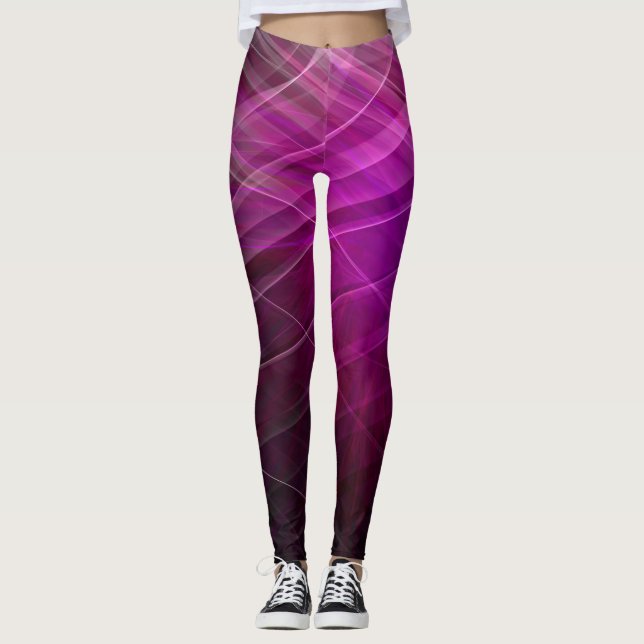 Linear Pattern Purple - Leggings (Front)