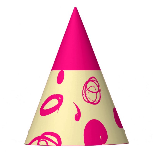 Linear patterns and spots design Party Hat (Front)