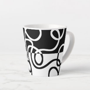 Linear Persuasion I: Abstract Black & White Latte Mug