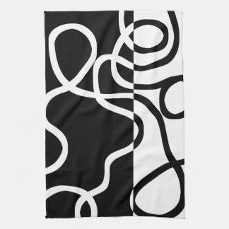 Linear Persuasion I: Abstract Black & White Tea Towel