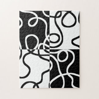 Linear Persuasion II: Abstract Black & White Jigsaw Puzzle