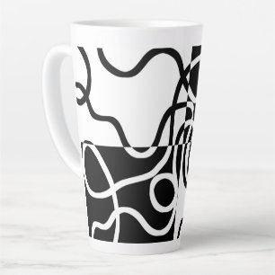 Linear Persuasion II: Abstract Black & White Latte Mug