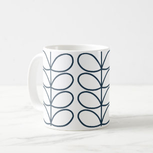 Linear Stem Whale Blue and White by Orla Kiely Coffee Mug