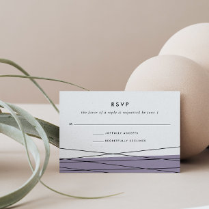 Lineation RSVP Card Grey Lilac