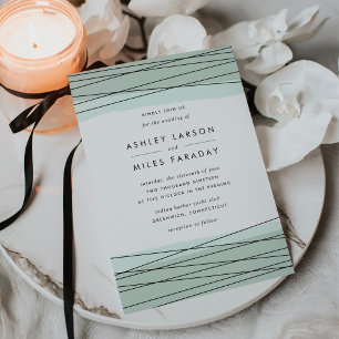 Lineation Wedding Invitation   Sea