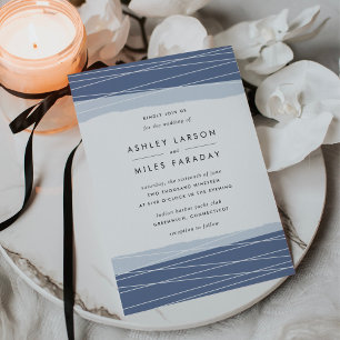 Lineation Wedding Invitation   Slate