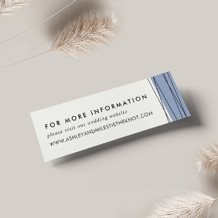 Lineation Wedding Website Cards   Steel Blue