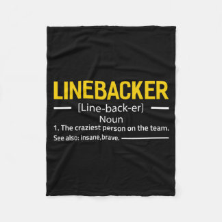 Linebacker Definition Football Sports Performance Fleece Blanket