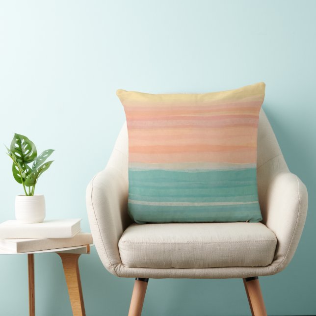 Lined art sunrise design cushion (Chair)