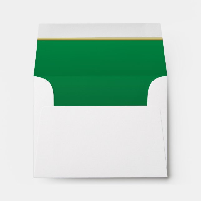 Lined Bright Green Print Envelopes (Back (Bottom))