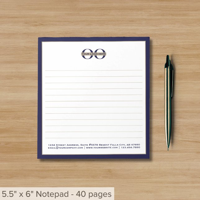Lined Business Notepad with Logo (Creator Uploaded)