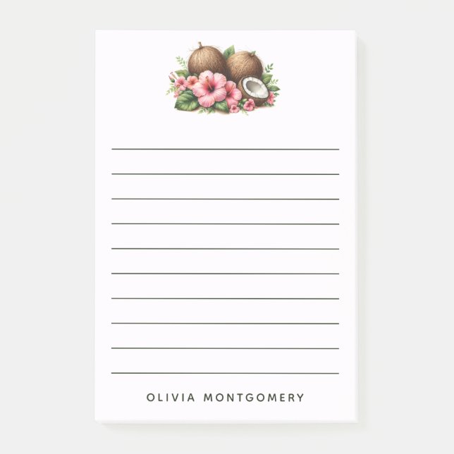 Lined Coconut Post-it Notes (Front)