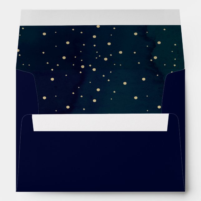 Lined Envelope For Winter Wedding Invitations (Back (Bottom))