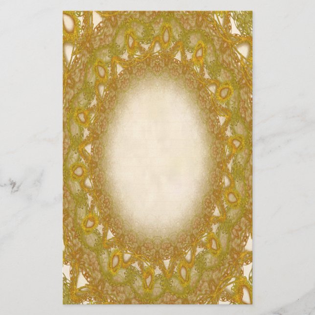 Lined Gold Lace p2 Stationery Pages (Front)