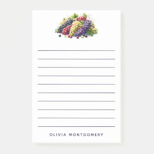 Lined Grape Bunches Post-it Notes