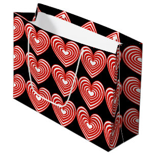 Lined Hearts Large Gift Bag