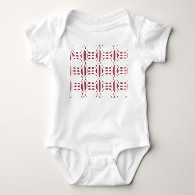 Lined Hexagons  Baby Bodysuit (Front)