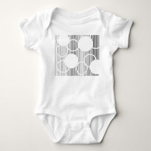 Lined Hexagons  Baby Bodysuit