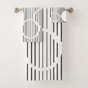 Lined Hexagons  Bath Towel Set