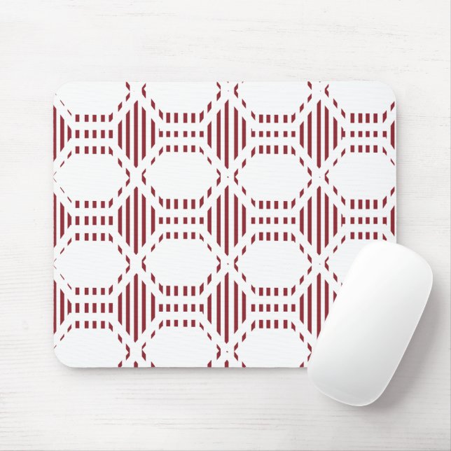 Lined Hexagons Mouse Pad (With Mouse)