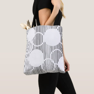 Lined Hexagons Tote Bag