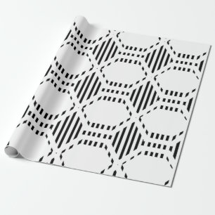 Lined Hexagons Wrapping Paper