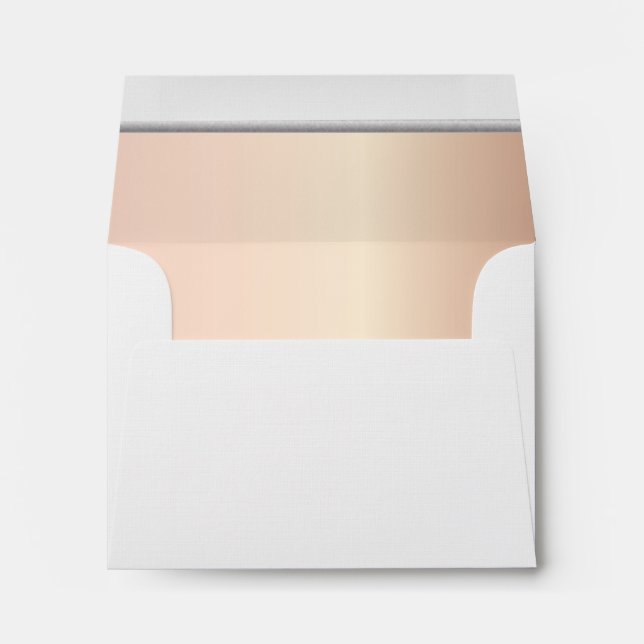 Lined Jewel Rose Quartz Print with Silver Bar Envelopes (Back (Bottom))