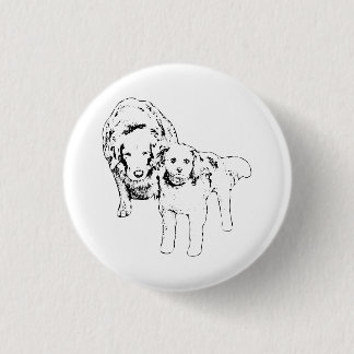 Lined Joy, Festive Accent 3 Cm Round Badge