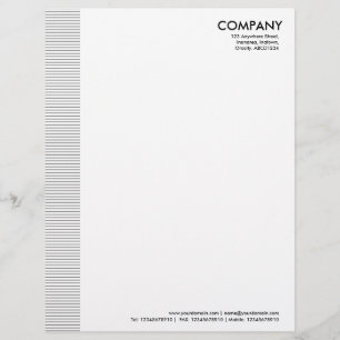 Lined Margin - 50pc Grey Letterhead Design