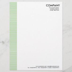 Lined Margin - Avocado Green Customized Letterhead