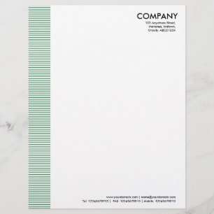 Lined Margin - Forest Green Letterhead Template