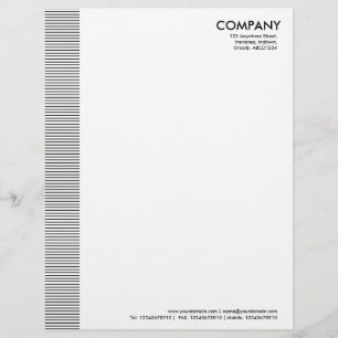 Lined Margin Letterhead Design
