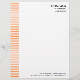 Lined Margin - Orange Customised Letterhead