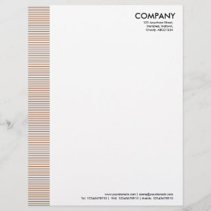 Lined Margin - Walnut Customized Letterhead