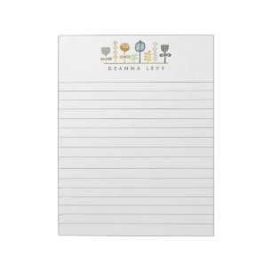 Lined Modern Art Personalised Business Notepad