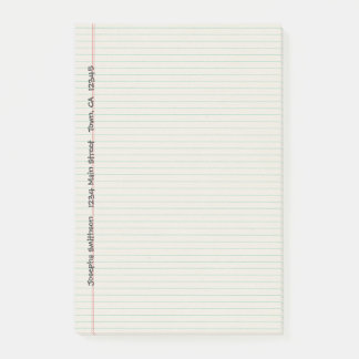 Lined Notebook Binder Paper Custom Post-it Notes