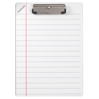 Lined Notebook Paper Clipboard
