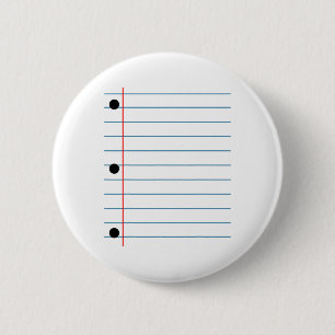 Lined Notebook Paper Group Halloween Costume  6 Cm Round Badge